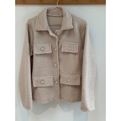 THREE M TEDDY JAKKE, JACKET CH2519, BEIGE